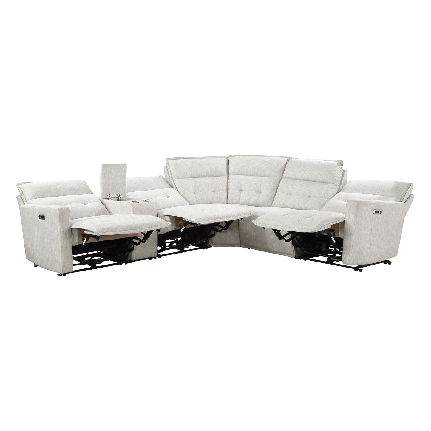 9444HMP*6SCPWH - (6)6-Piece Modular Power Reclining Sectional with Power Headrests
