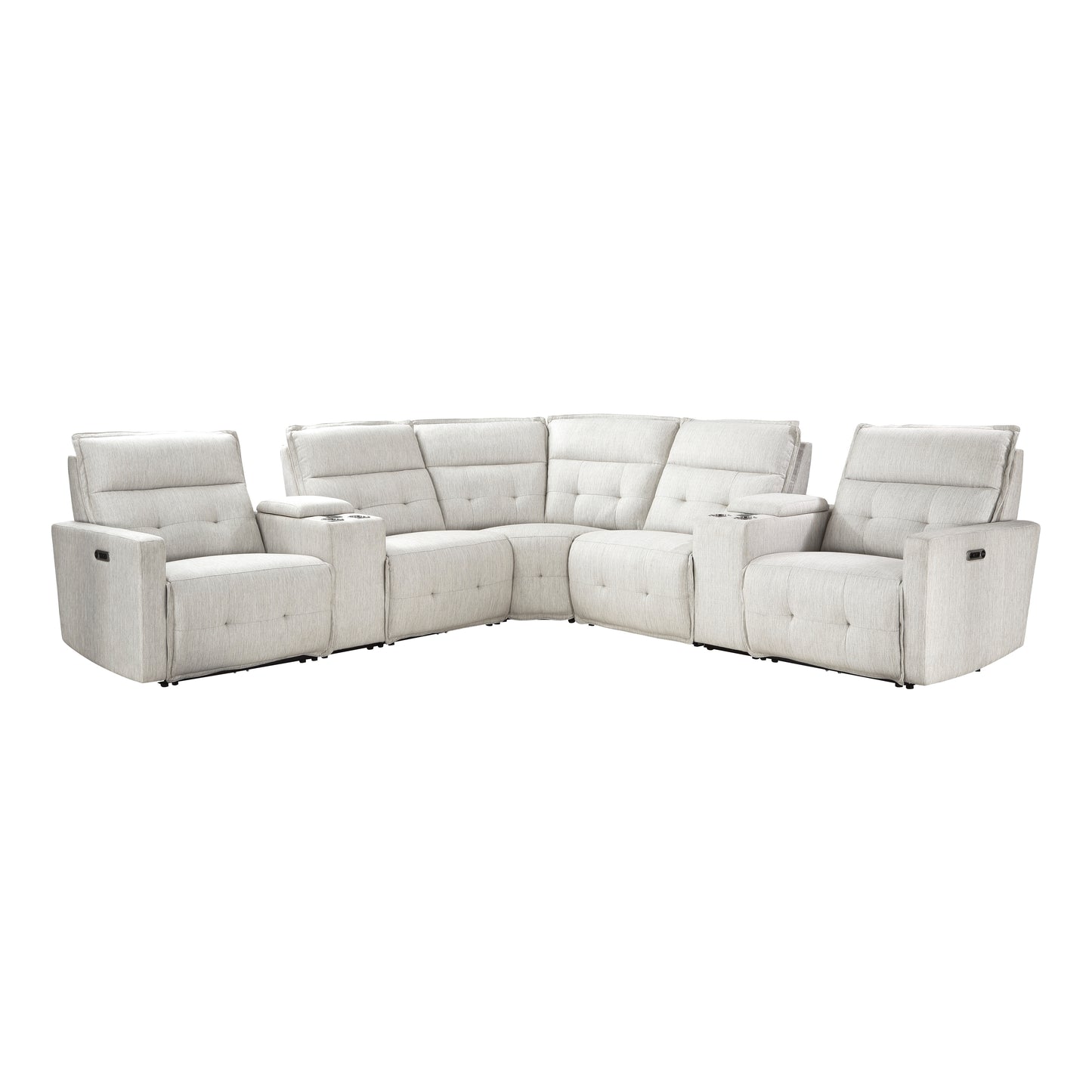 9444HMP*7SCPWH - (7)7-Piece Modular Power Reclining Sectional with Power Headrests