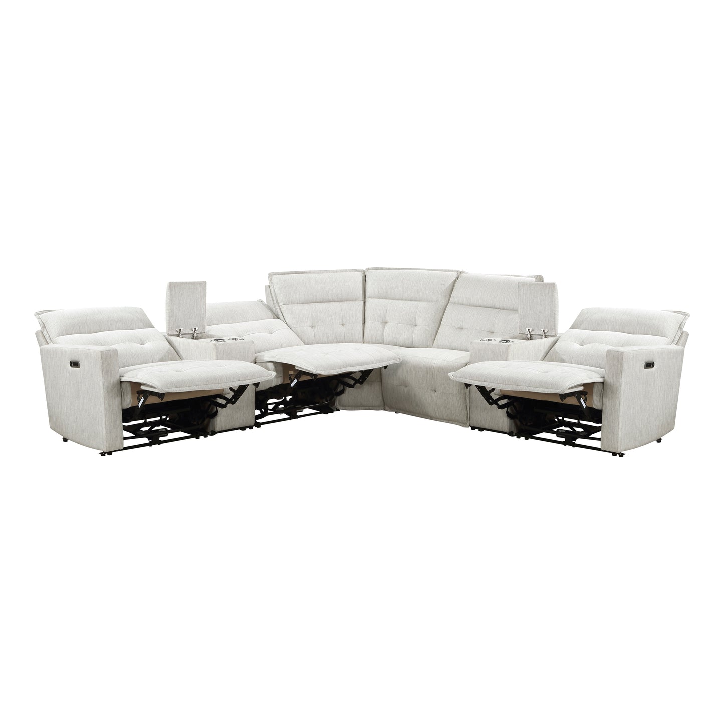 9444HMP*7SCPWH - (7)7-Piece Modular Power Reclining Sectional with Power Headrests