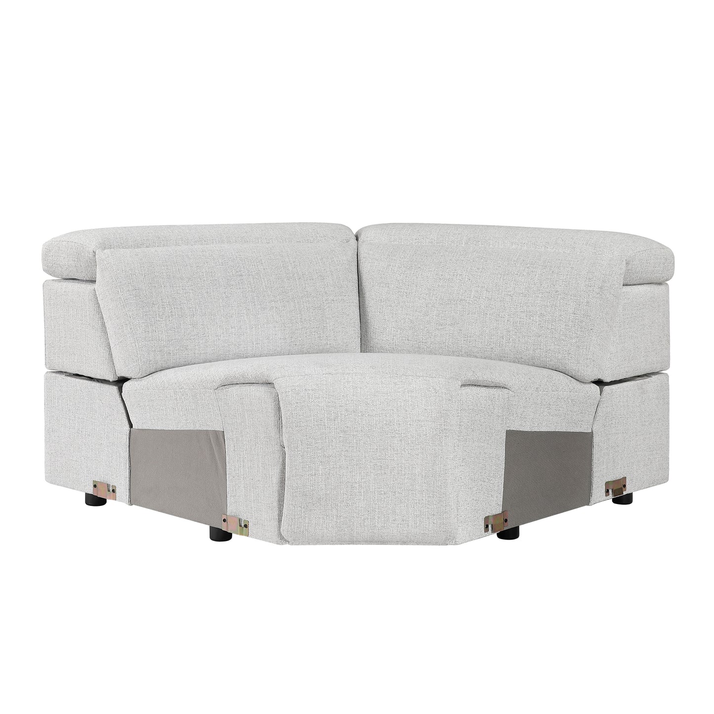 9455CLD*5LRRRPWH - (5)5-Piece Modular Power Reclining Sectional with Power Headrests, Charging Ports