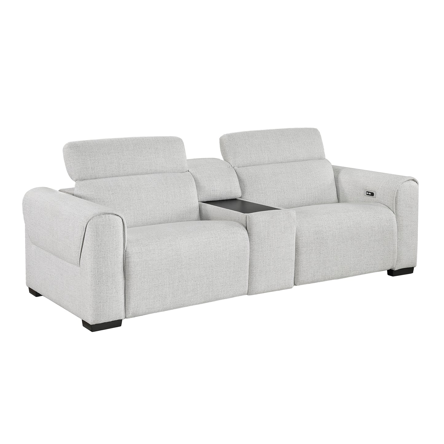 9455CLD-2CNPWH* - (3)Power Double Reclining Love Seat with Center Console and Power Headrests, Charging Ports