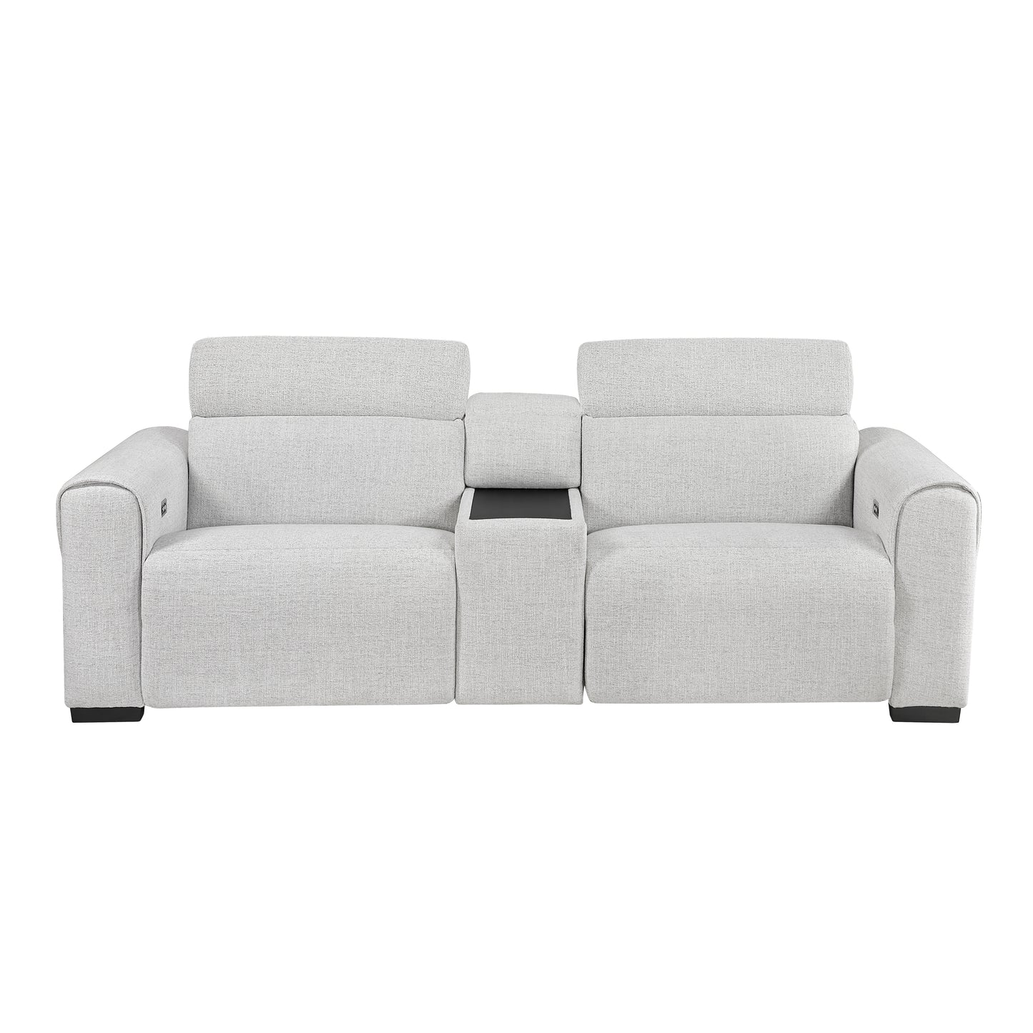 9455CLD-2CNPWH* - (3)Power Double Reclining Love Seat with Center Console and Power Headrests, Charging Ports
