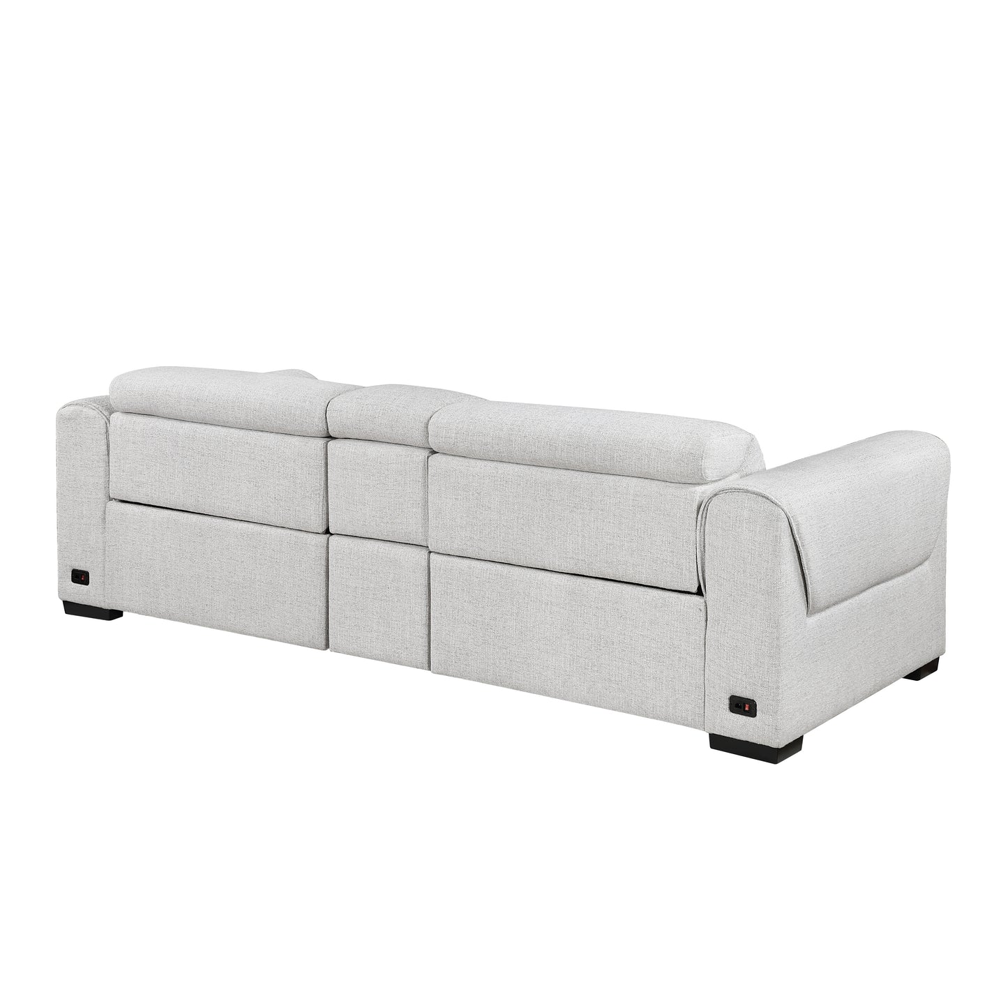 9455CLD-2CNPWH* - (3)Power Double Reclining Love Seat with Center Console and Power Headrests, Charging Ports