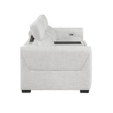 9455CLD-2CNPWH* - (3)Power Double Reclining Love Seat with Center Console and Power Headrests, Charging Ports