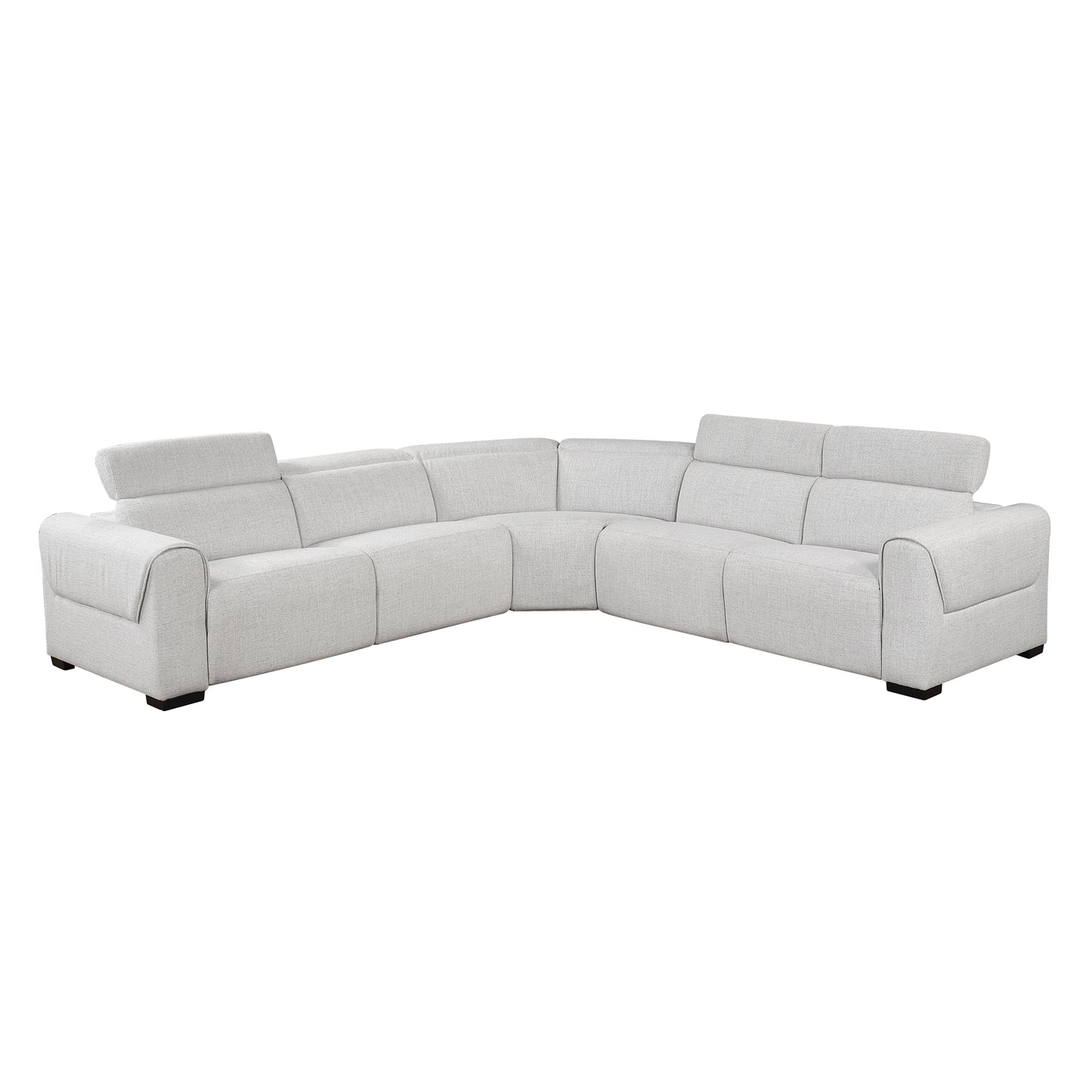 9455CLD*5LRRRPWH - (5)5-Piece Modular Power Reclining Sectional with Power Headrests, Charging Ports