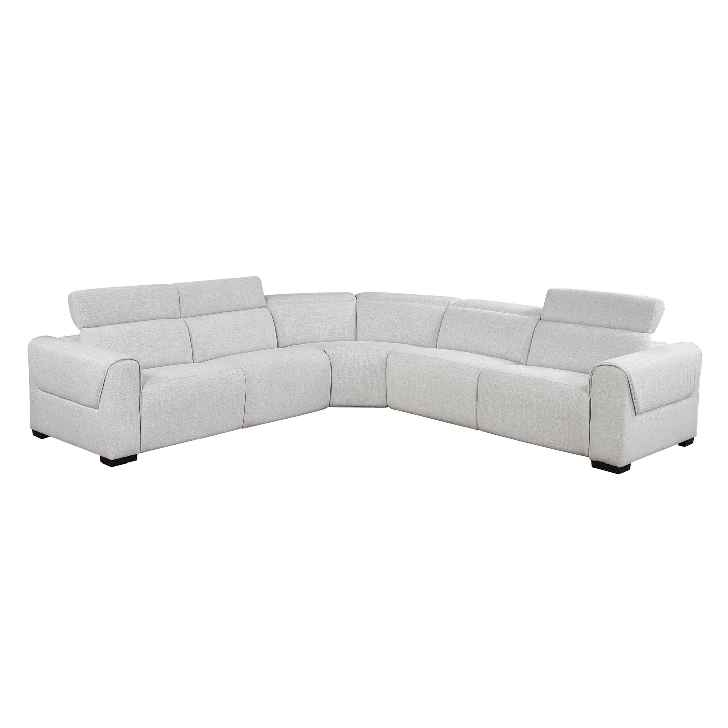 9455CLD*5LRRRPWH - (5)5-Piece Modular Power Reclining Sectional with Power Headrests, Charging Ports