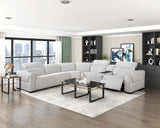 9455CLD*6LRRRPWH - (6)6-Piece Modular Power Reclining Sectional with Power Headrests, Charging Ports