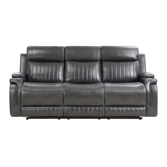 9456DG-3 - Double Reclining Sofa with Drop-Down Cup Holder