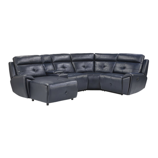 9469NVB*5LCRRAC - (5)5-Piece Modular Reclining Sectional with Left Chaise