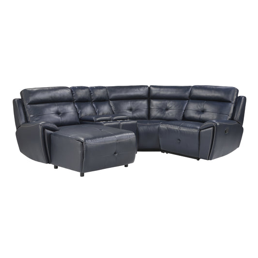 9469NVB*5LCRRCN - (5)5-Piece Modular Reclining Sectional with Left Chaise