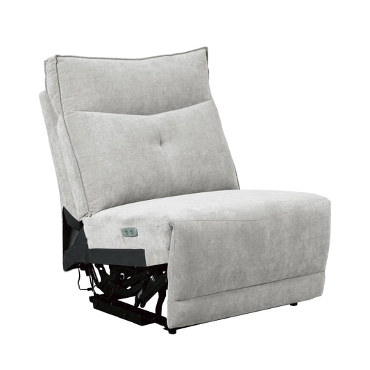 9509MGY-ARWH - (4/6)Power Armless Reclining Chair with Power Headrest
