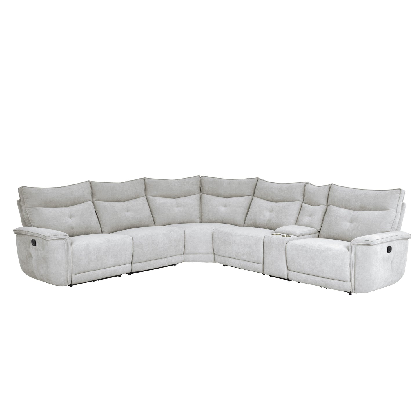 9509MGY*6LRRR - (6)6-Piece Modular Reclining Sectional
