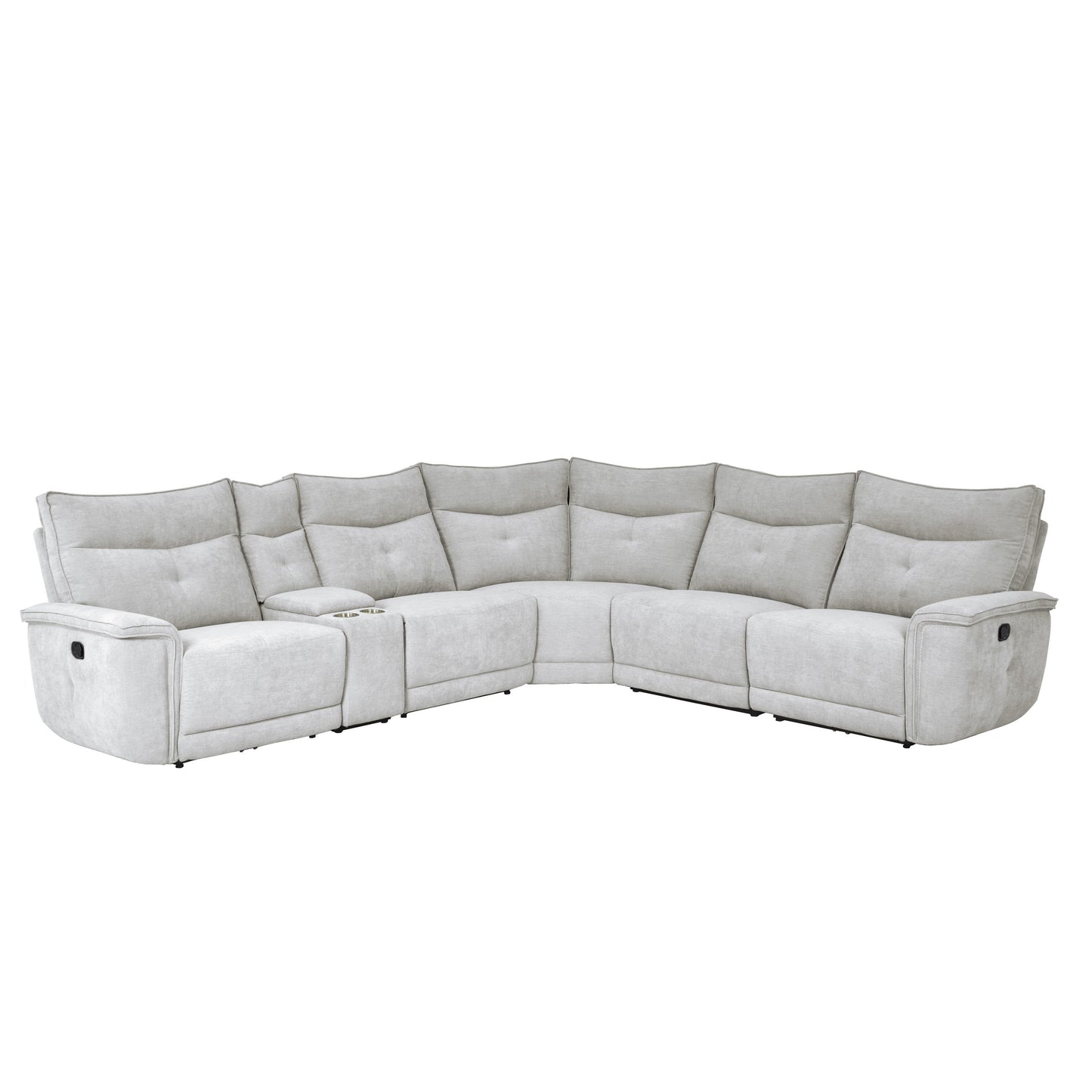 9509MGY*6LRRR - (6)6-Piece Modular Reclining Sectional