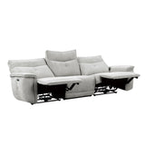 9509MGY-3PWH* - (3)Power Double Reclining Sofa with Power Headrests and USB Ports