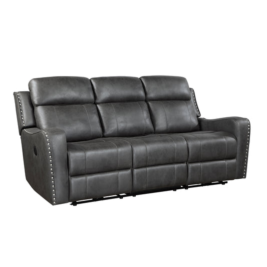 9515DGY*2PW - 2pc Set: Sofa, Love (Power)