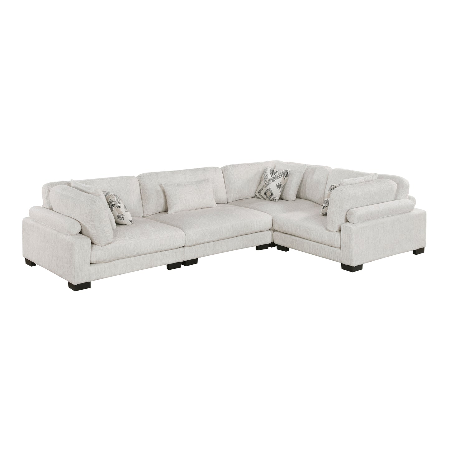 9555BEG*43CRAC - (4)4-Piece Modular Sectional