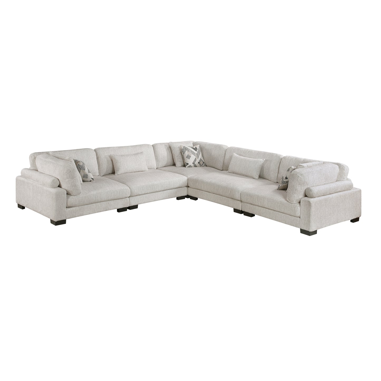 9555BEG*53CR2AC - (5)5-Piece Modular Sectional