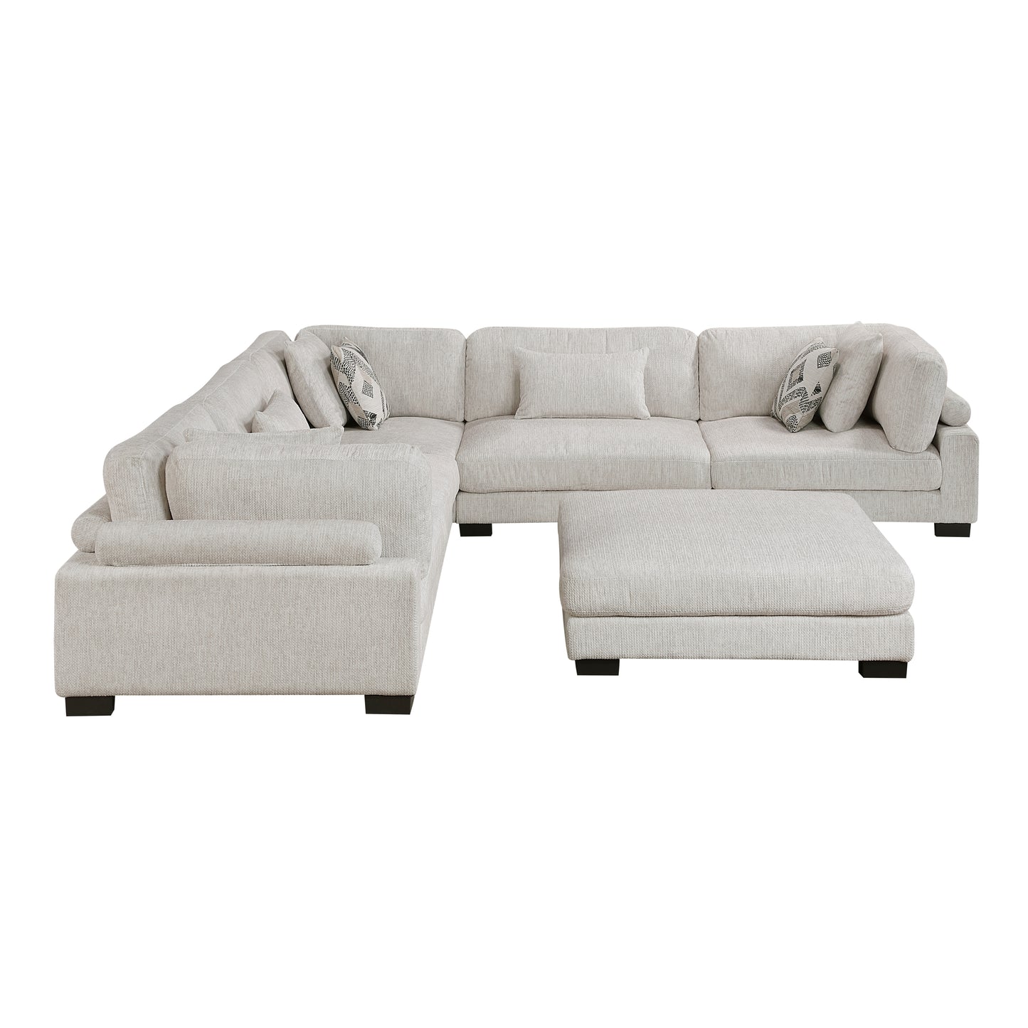 9555BEG*63CR2ACOT - (6)6-Piece Modular Sectional with Ottoman