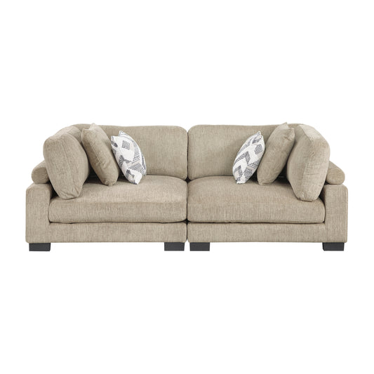 9555BRW-2* - (2)Love Seat