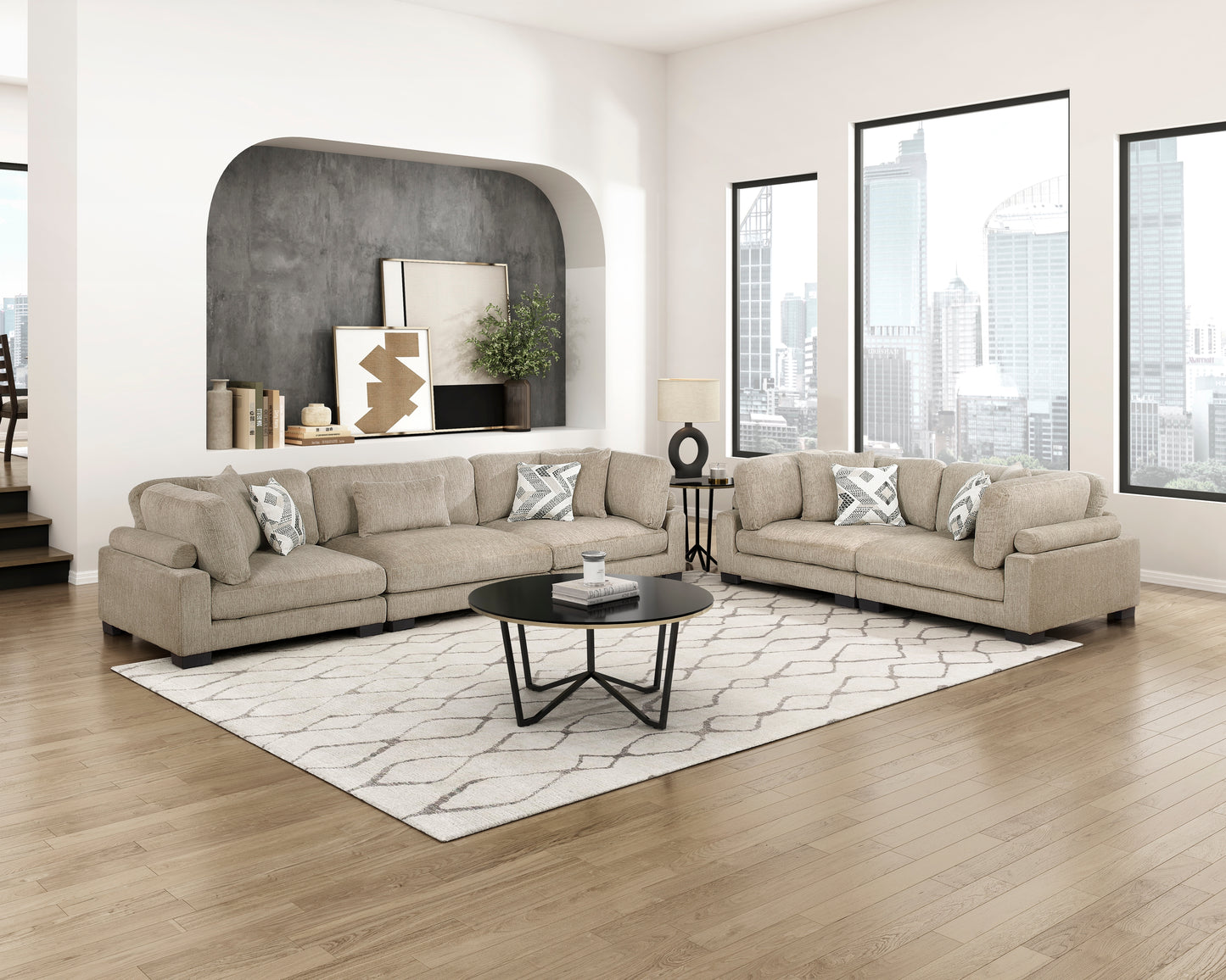 9555BRW-2* - (2)Love Seat