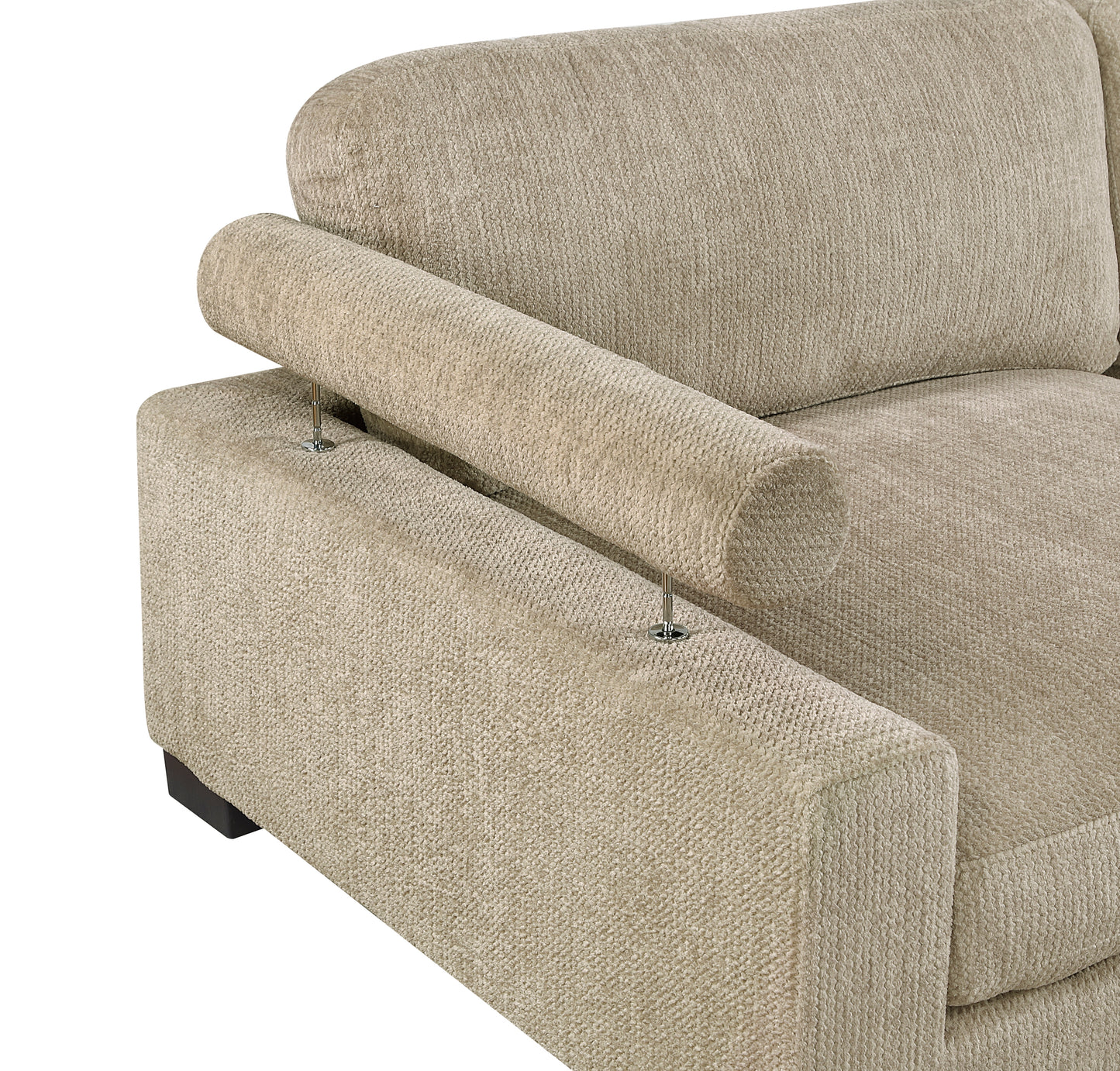 9555BRW*53CRACOT - (5)5-Piece Modular Sectional with Ottoman