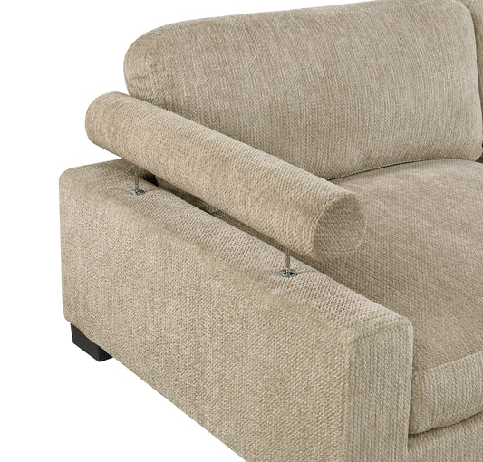 9555BRW*42CR2AC - (4)4-Piece Modular Sectional