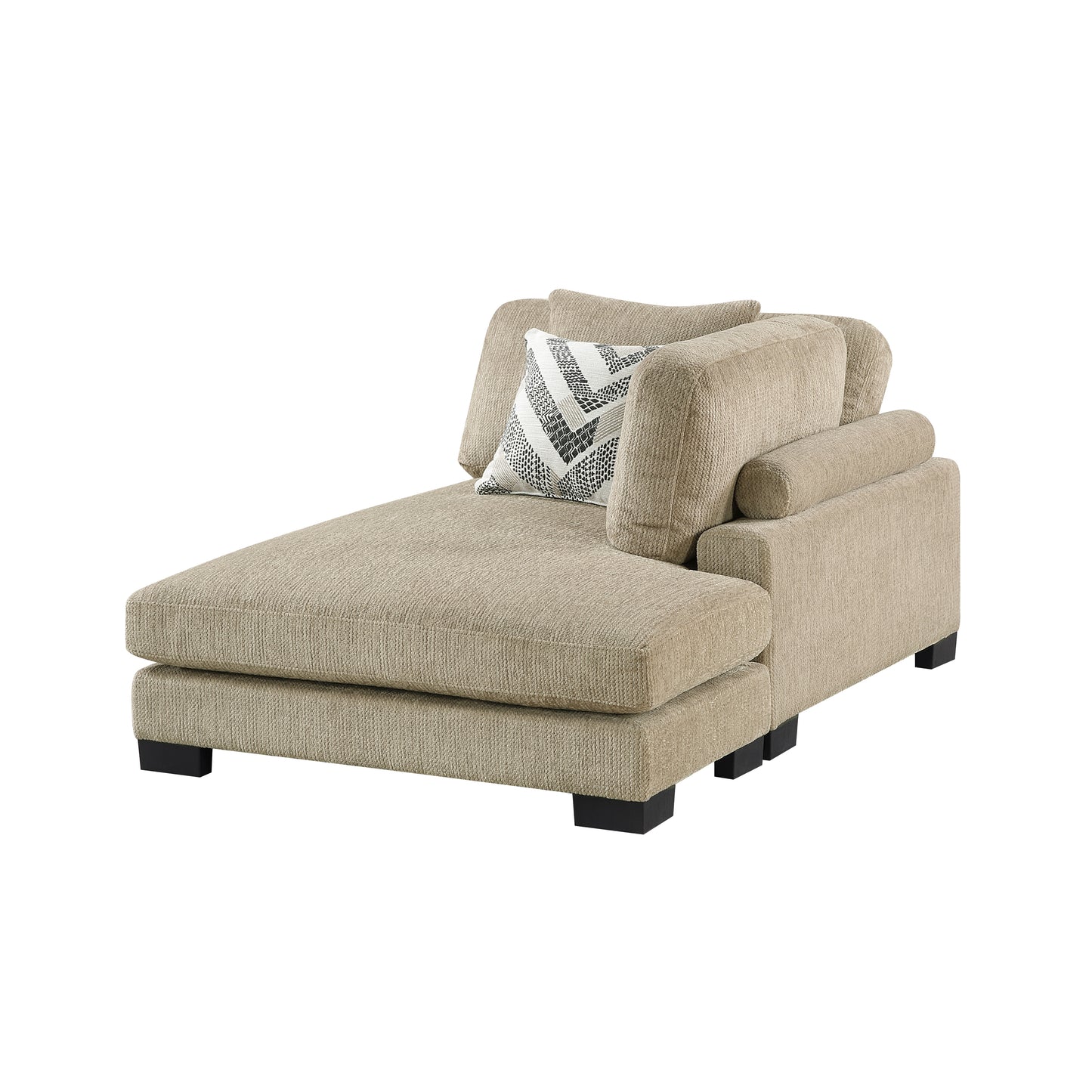 9555BRW*5CR2ACVCOT - (5)5-Piece Modular Sectional with Chaise and Ottoman