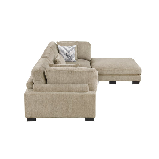 9555BRW*42CRACOT - (4)4-Piece Modular Sectional with Ottoman