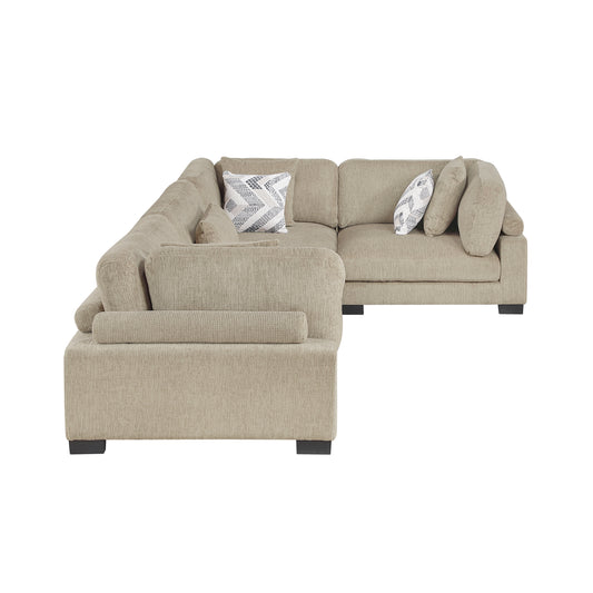 9555BRW*43CRAC - (4)4-Piece Modular Sectional