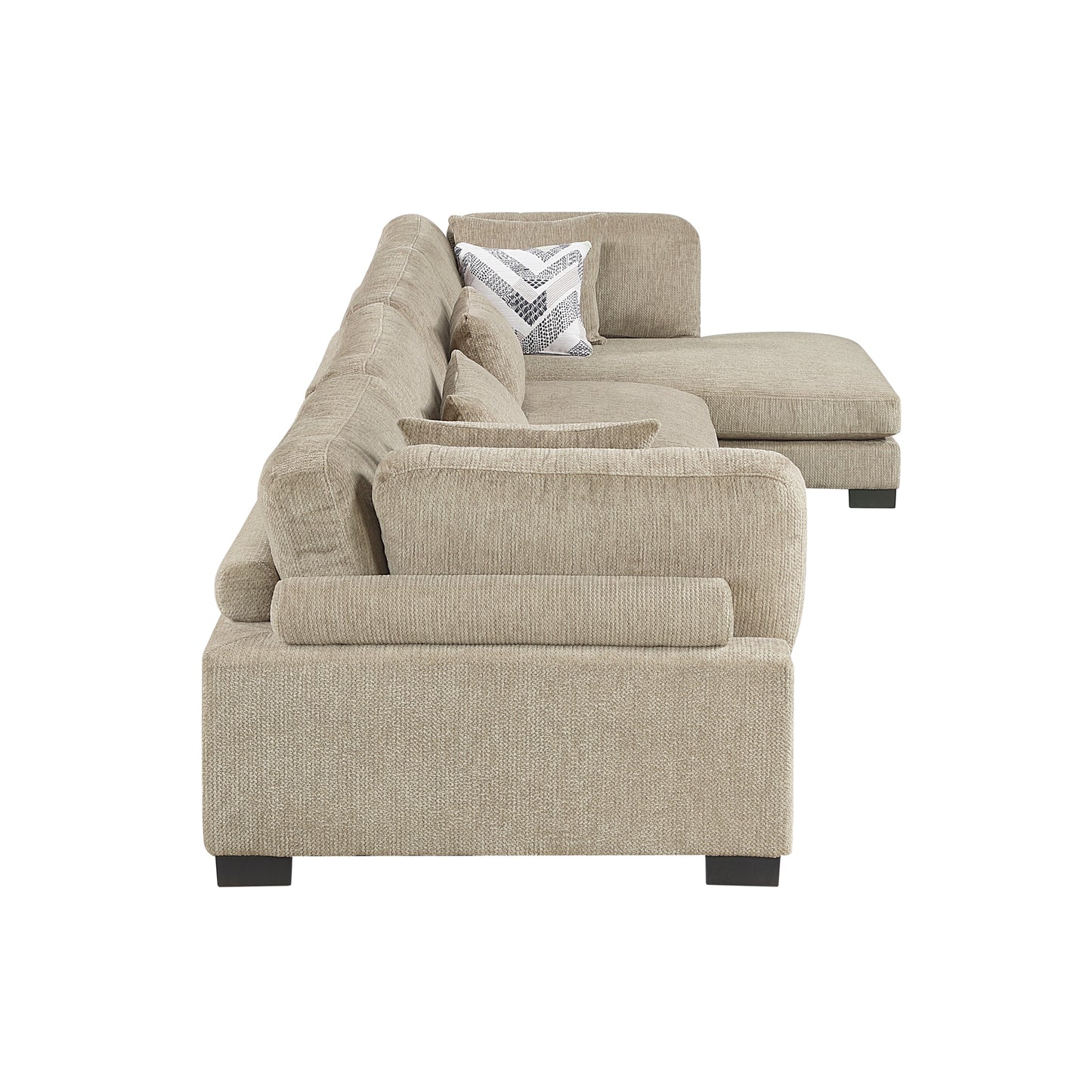 9555BRW*4CR2ACVC - (4)4-Piece Modular Sectional with Chaise