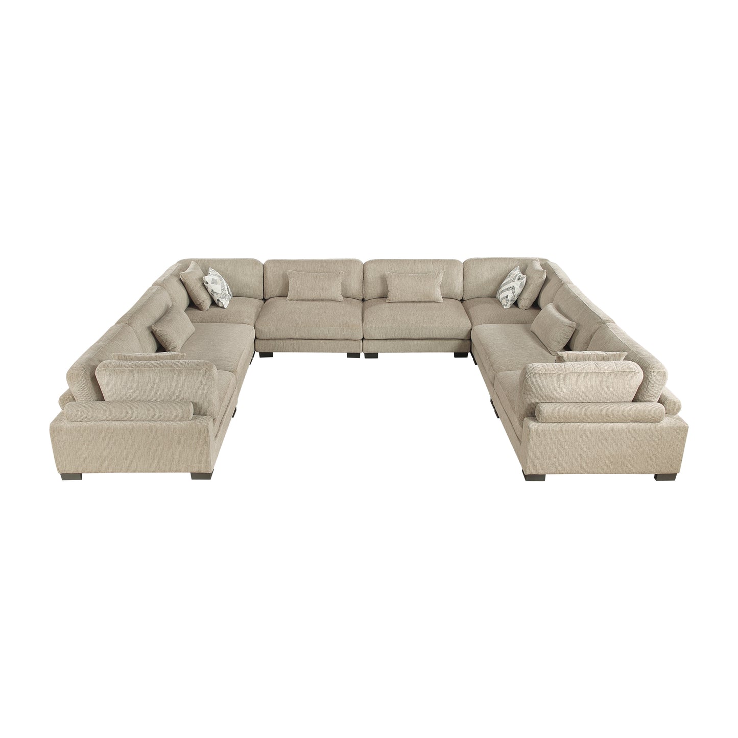 9555BRW*84CR4AC - (8)8-Piece Modular Sectional