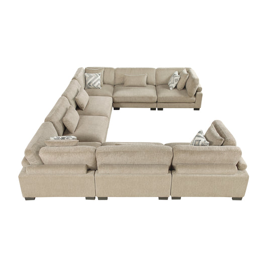 9555BRW*84CR4AC - (8)8-Piece Modular Sectional