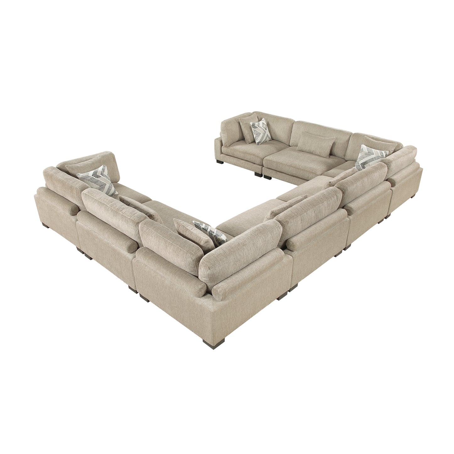 9555BRW*84CR4AC - (8)8-Piece Modular Sectional
