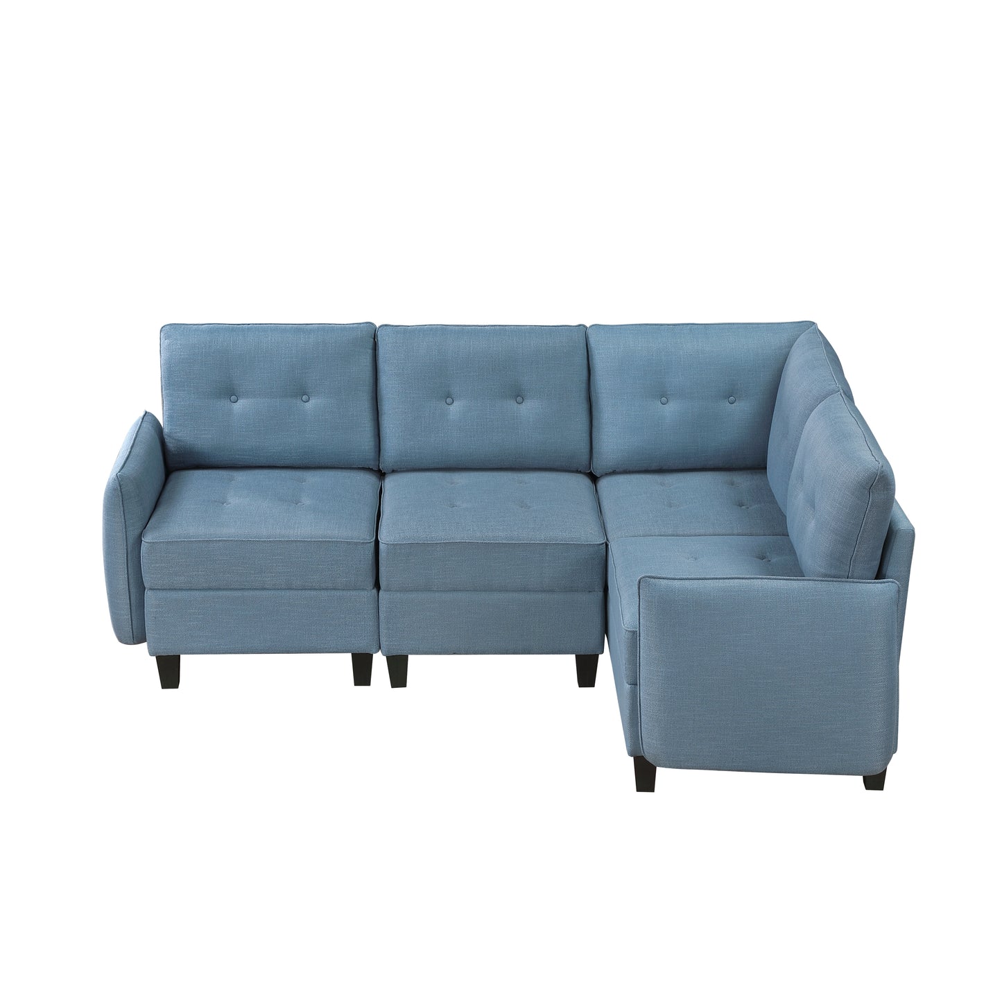 9557BUE*4SC - (4)4-Piece Sectional with Storage