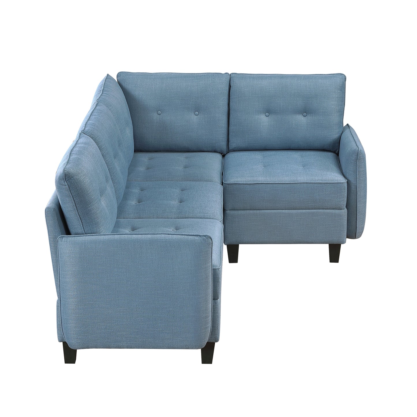 9557BUE*4SC - (4)4-Piece Sectional with Storage