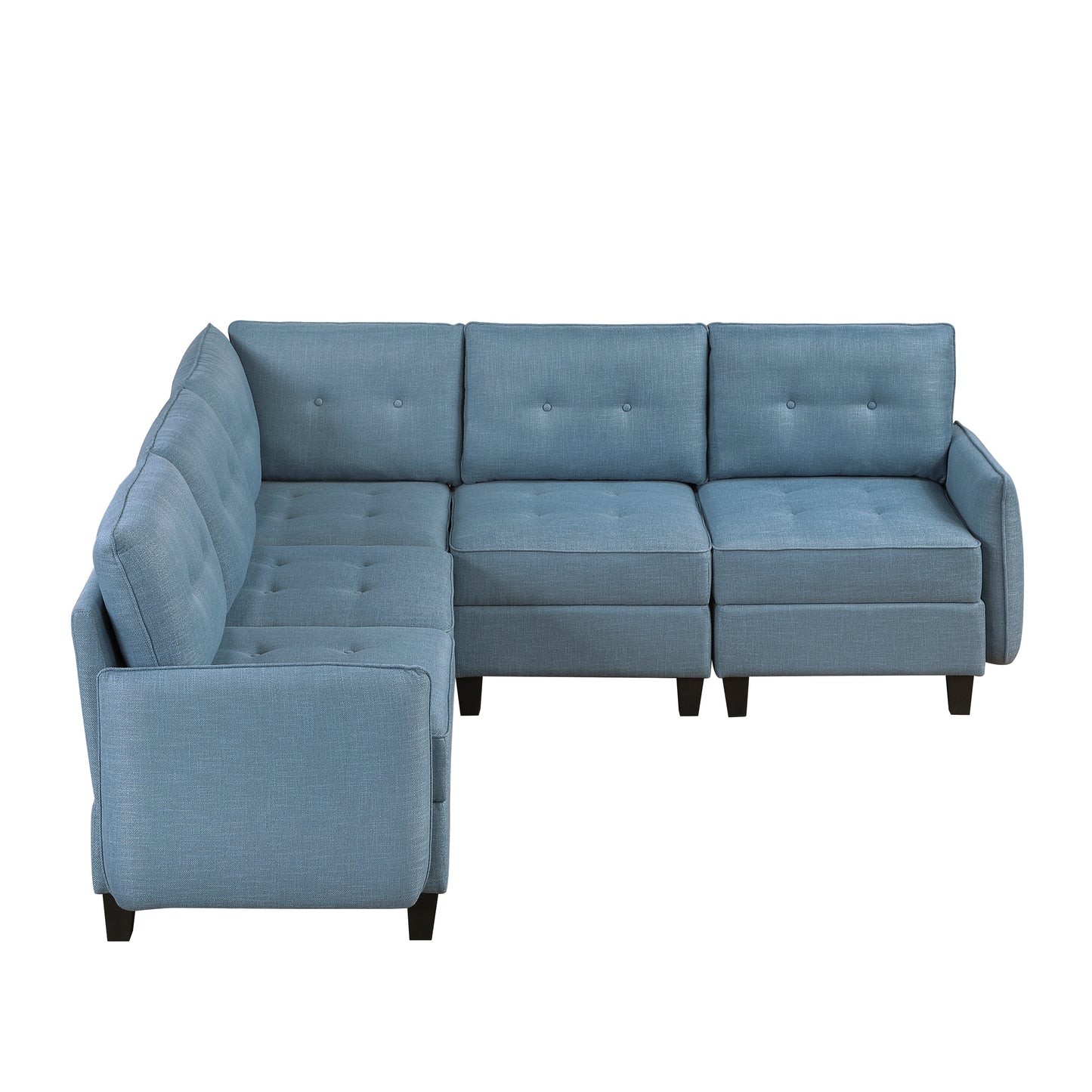 9557BUE*5SC - (5)5-Piece Sectional with Storage