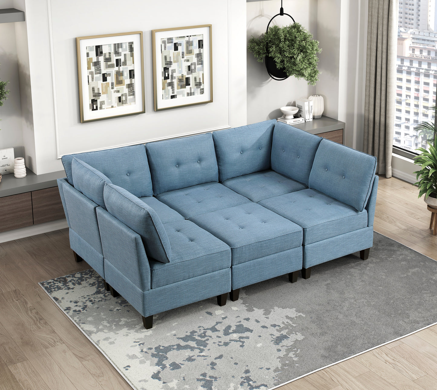 9557BUE-CR - Corner Seat with Storage