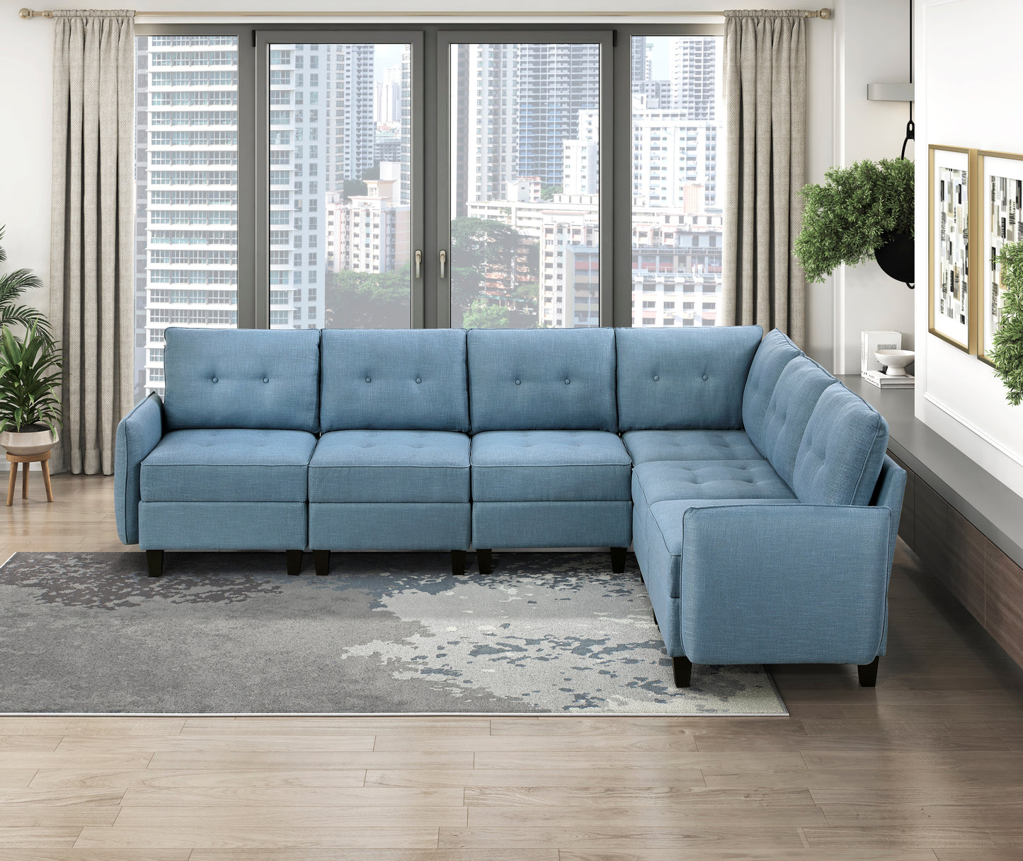 9557BUE-CR - Corner Seat with Storage