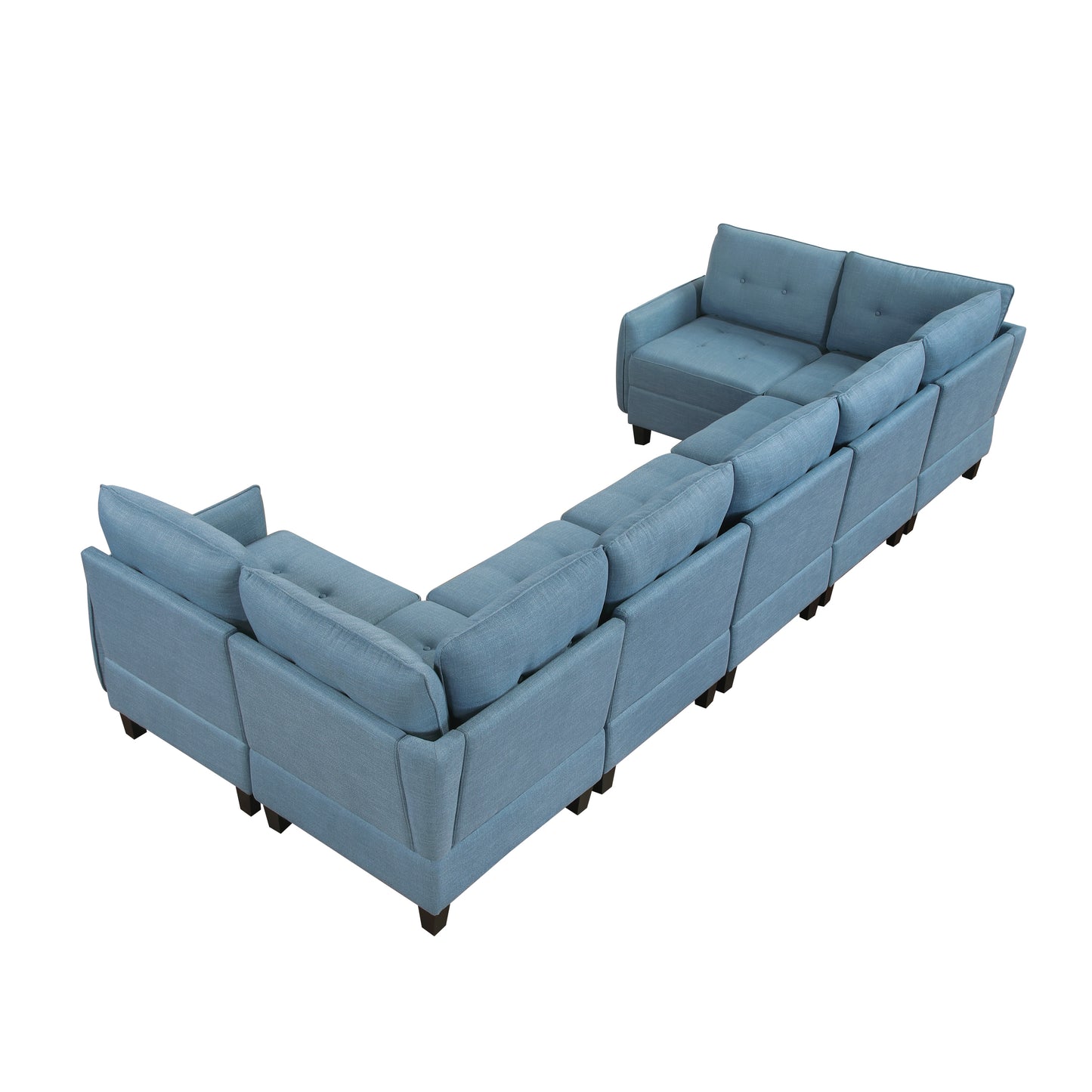 9557BUE*7SC - (7)7-Piece Sectional with Storage