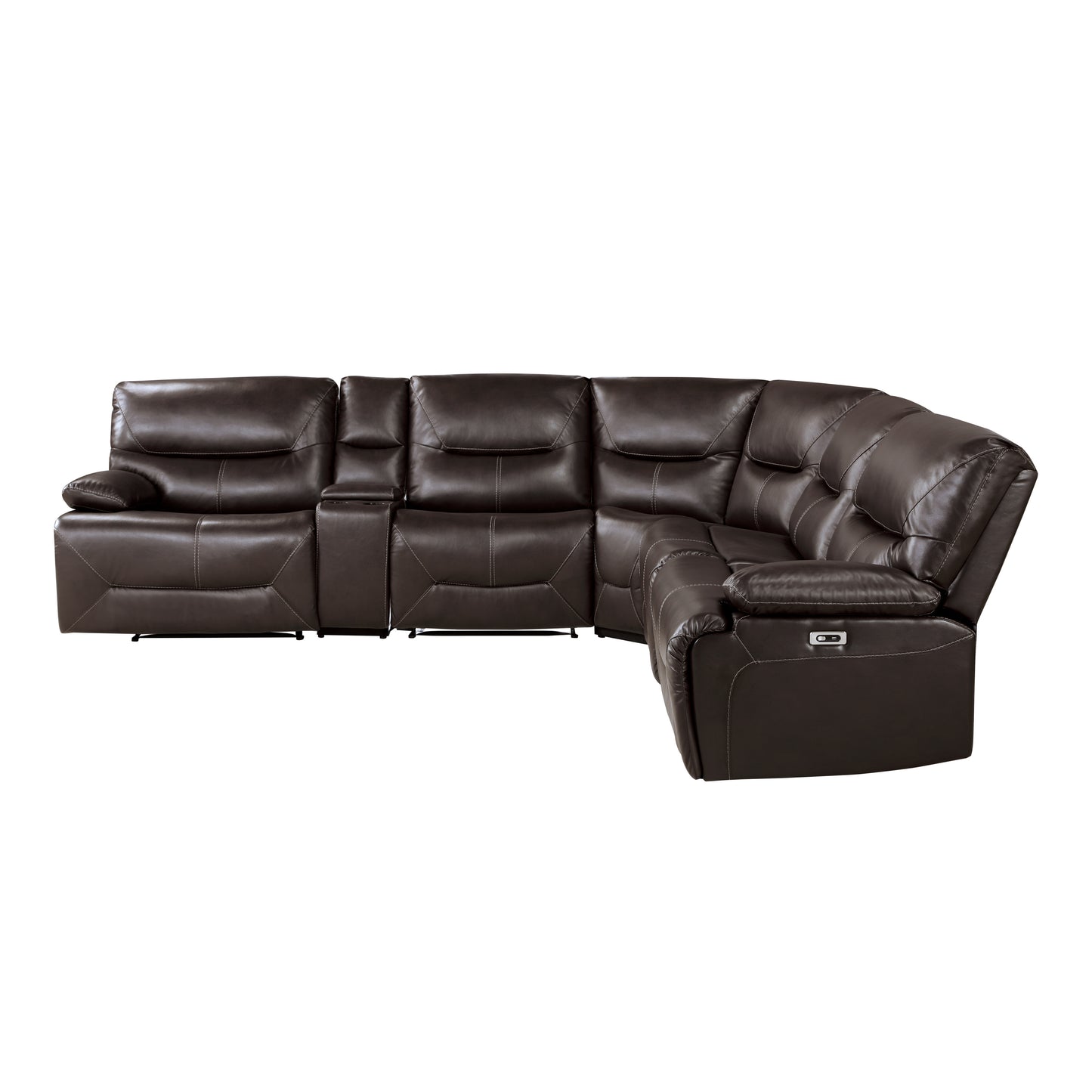 9579BRW*6LRRRPW - (6)6-Piece Power Reclining Sectional
