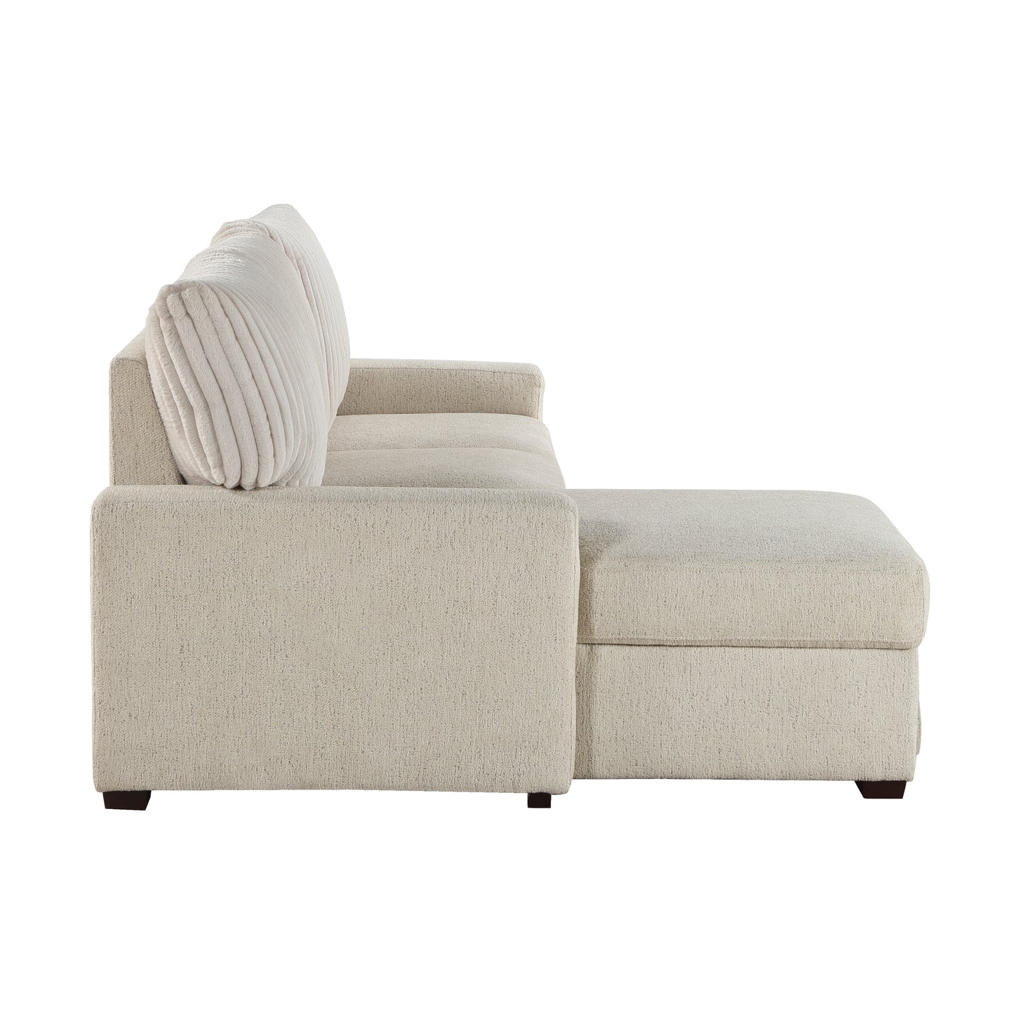 9605BE*2LCRL - (2)2-Piece Sectional with Left Chaise and Drop-Down Cup holders, Storage Pouch, Pull-out Bed and Hidden Storage