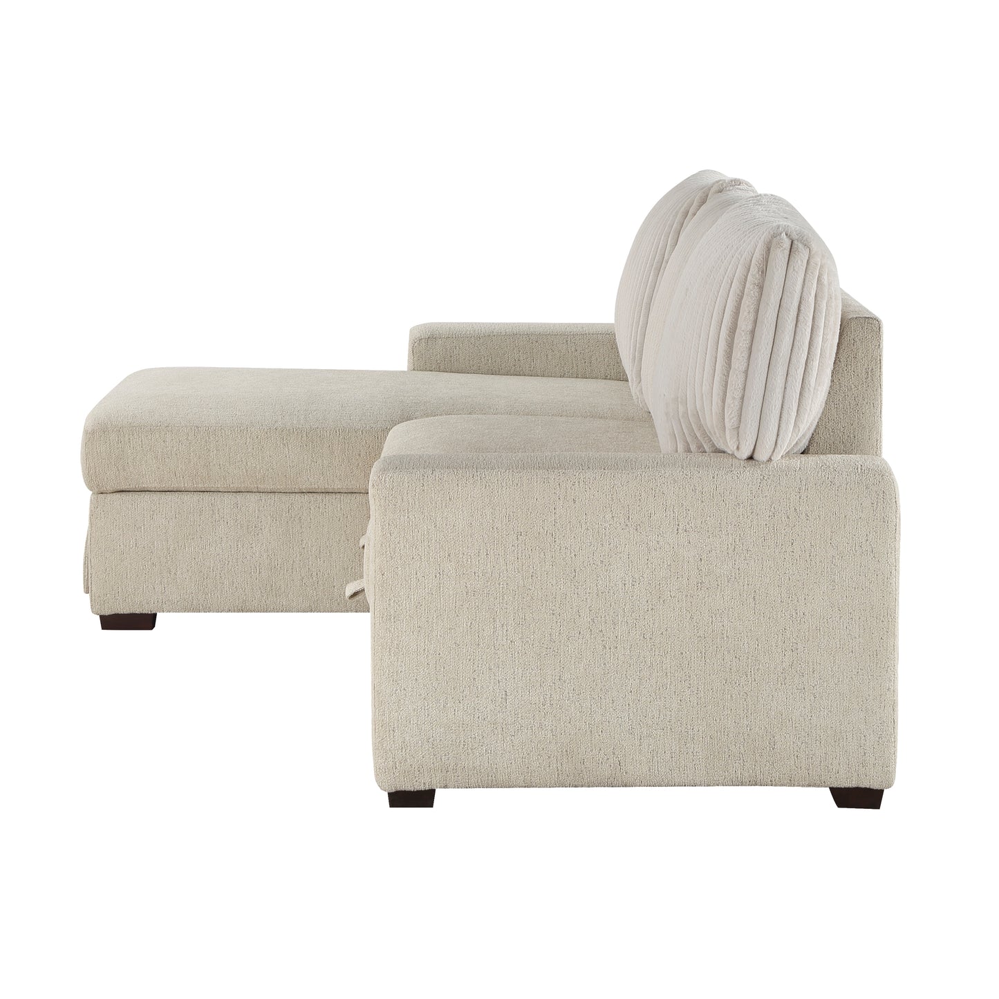 9605BE*2LCRL - (2)2-Piece Sectional with Left Chaise and Drop-Down Cup holders, Storage Pouch, Pull-out Bed and Hidden Storage