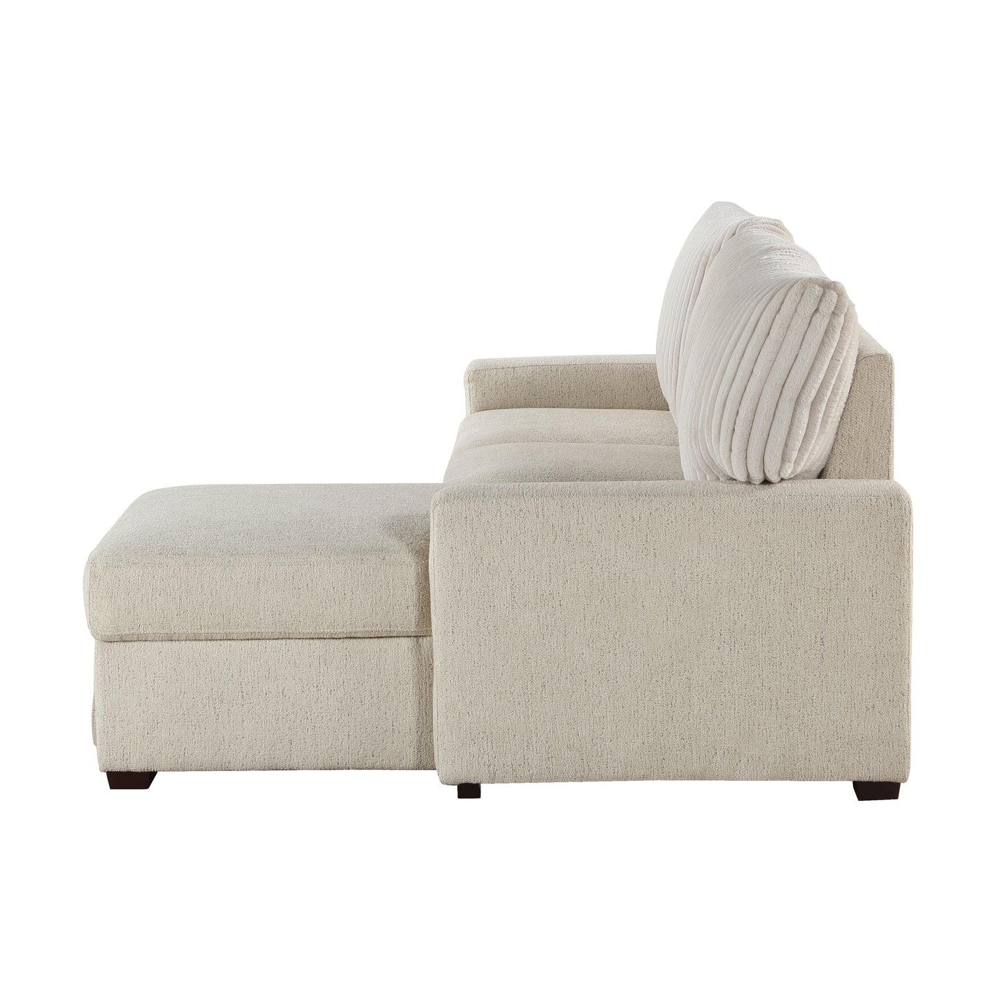 9605BE*2LLRC - (2)2-Piece Sectional with Right Chaise and Drop-Down Cup holders, Storage Pouch, Pull-out Bed and Hidden Storage
