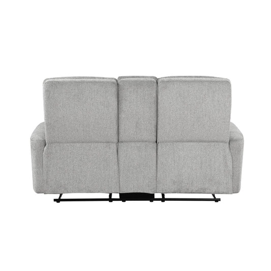 9610GY-2 - Double Reclining Love Seat with Center Console