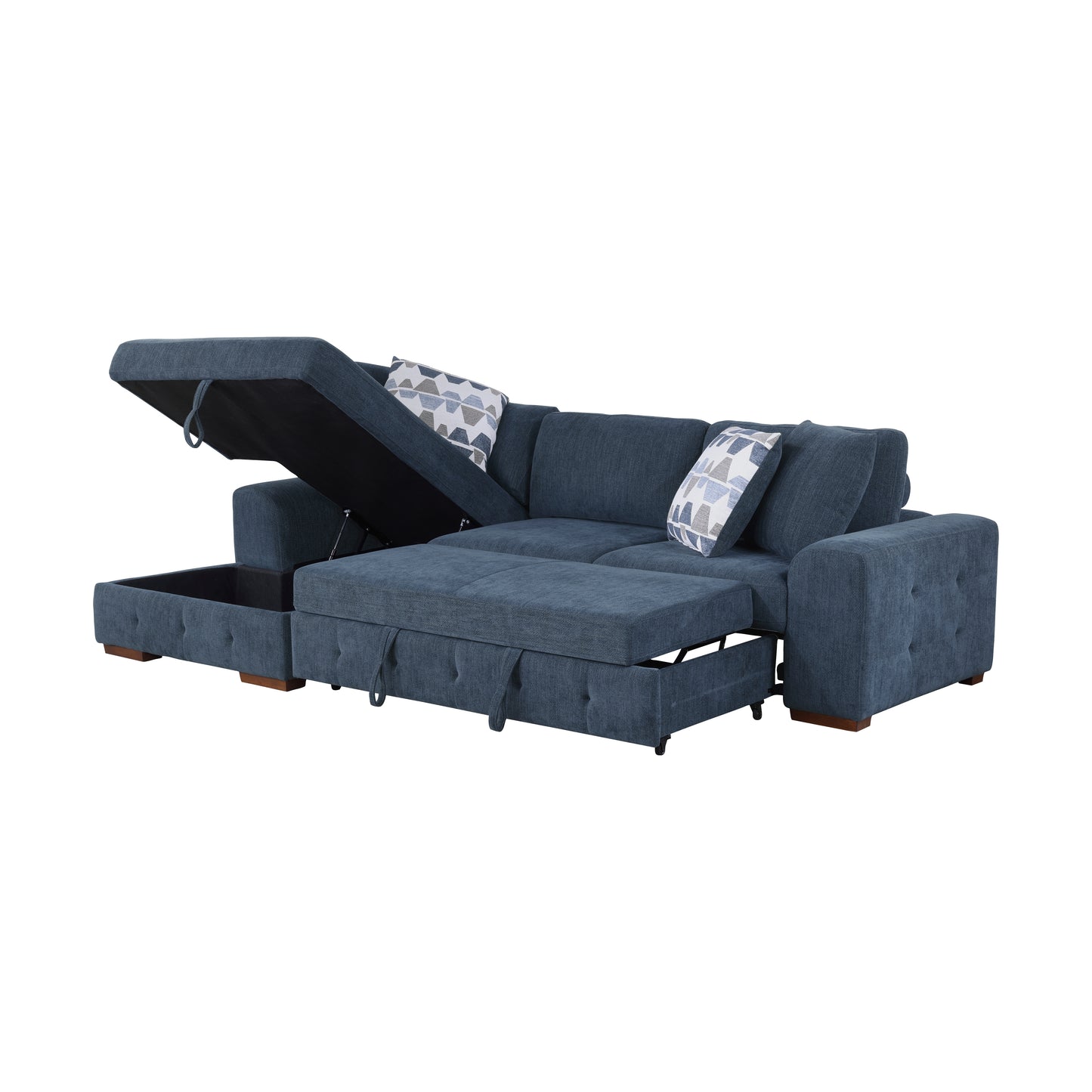 9624BU*3LC2R - (3)3-Piece Sectional with Left Chaise and Ottoman
