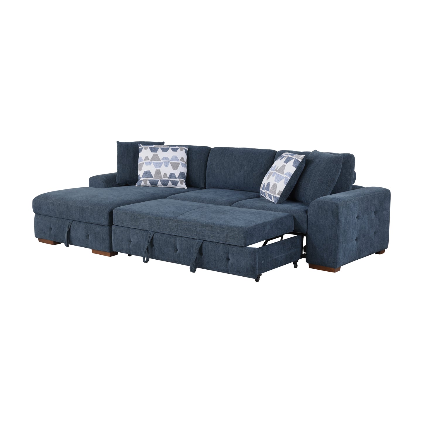 9624BU*3LC2R - (3)3-Piece Sectional with Left Chaise and Ottoman