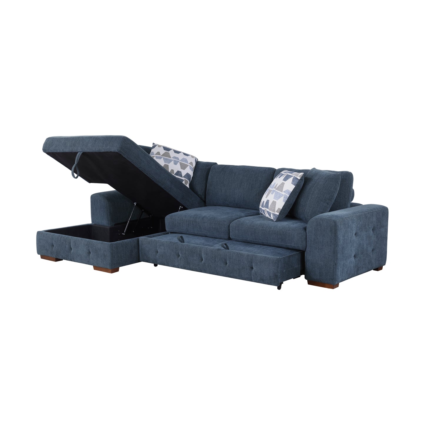 9624BU*3LC2R - (3)3-Piece Sectional with Left Chaise and Ottoman