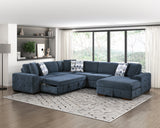 9624BU*42LRC - (4)4-Piece Sectional with Right Chaise