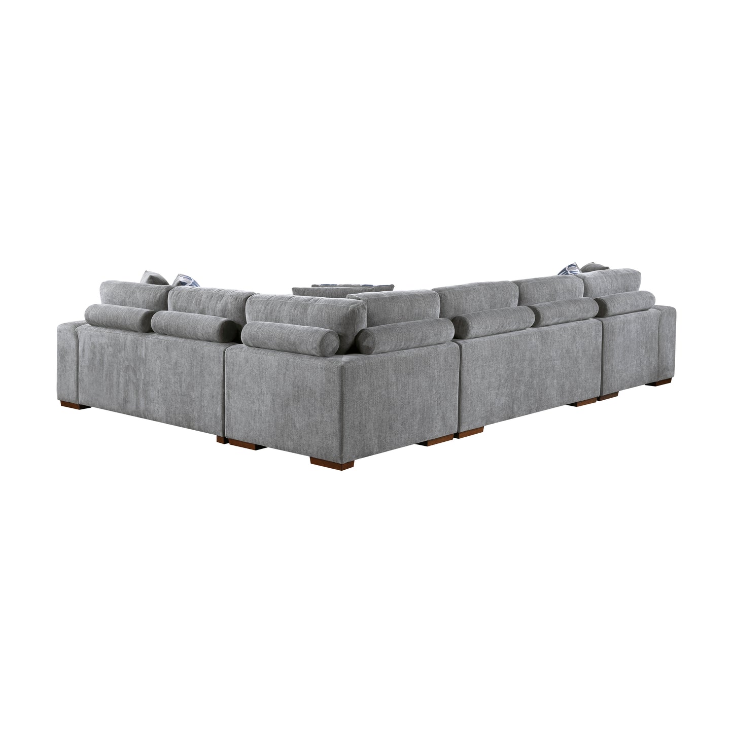 9624GY*42RLC - (4)4-Piece Sectional with Left Chaise