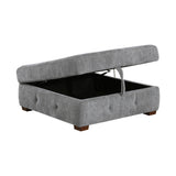 9624GY*32LRC - (3)3-Piece Sectional with Right Chaise and Ottoman